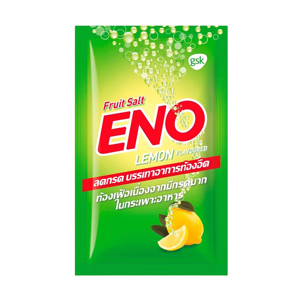 อีโน ฟรุตซ้อลต์ ยาผงฟู่ลดกรด บรรเทาอาการท้องอืดท้องเฟ้อ รสมะนาว 4.3 ก.