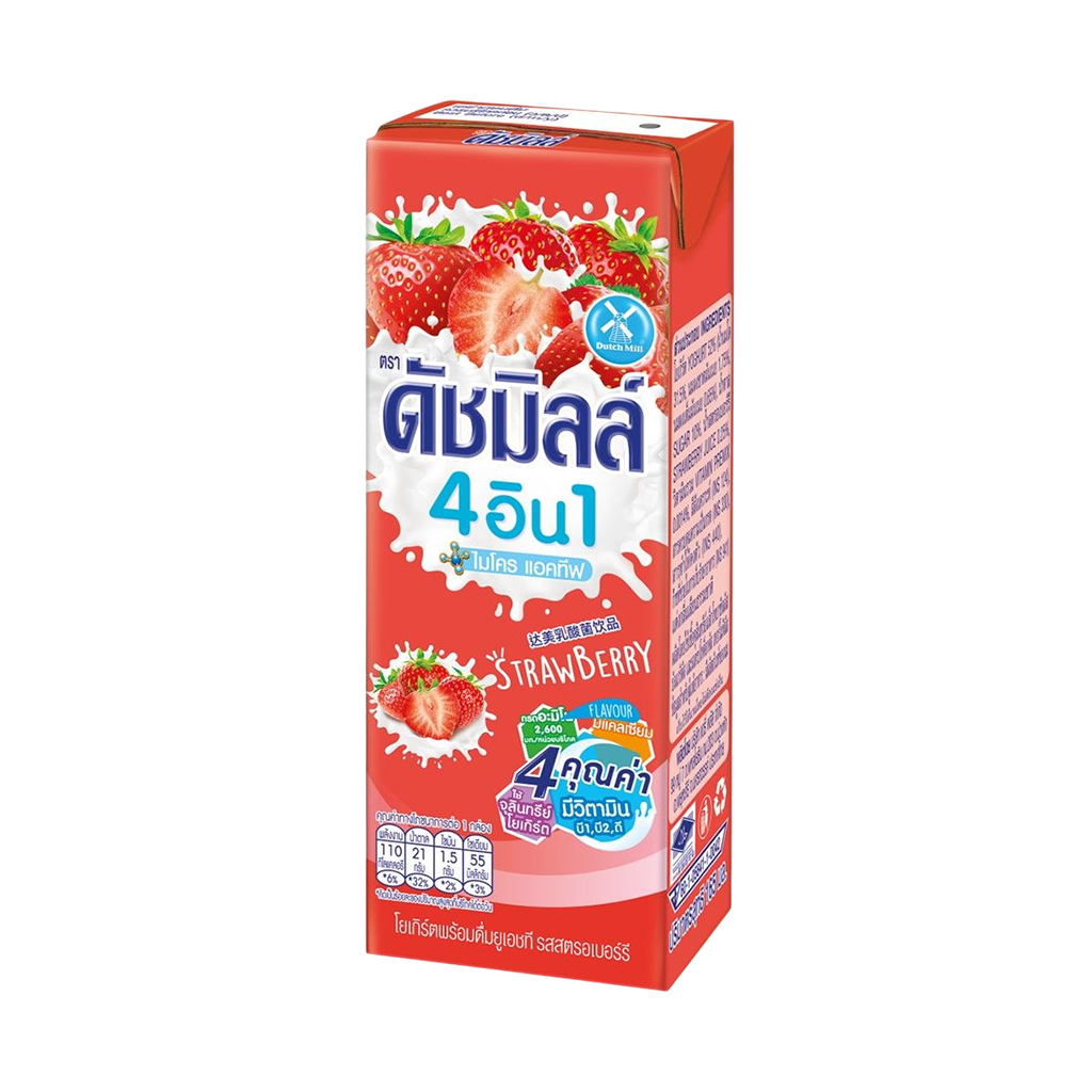 ดัชมิลล์ นมเปรี้ยวยูเอชที รสสตอเบอร์รี่