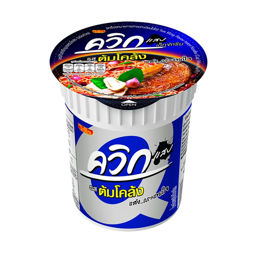 ไวไว ควิก คัพ บะหมี่กึ่งสำเร็จรูป รสต้มโคล้ง 60 ก.
