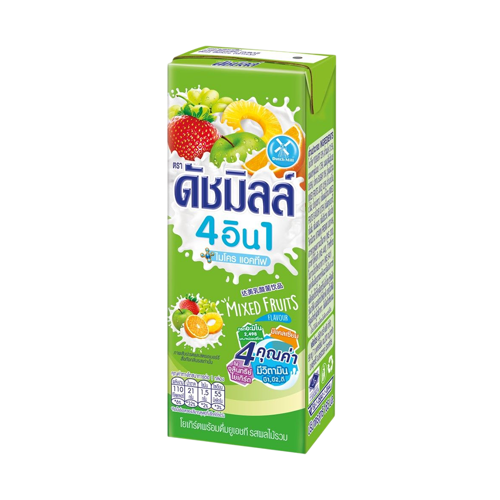 ดัชมิลล์ นมเปรี้ยวยูเอชที รสผลไม้รวม