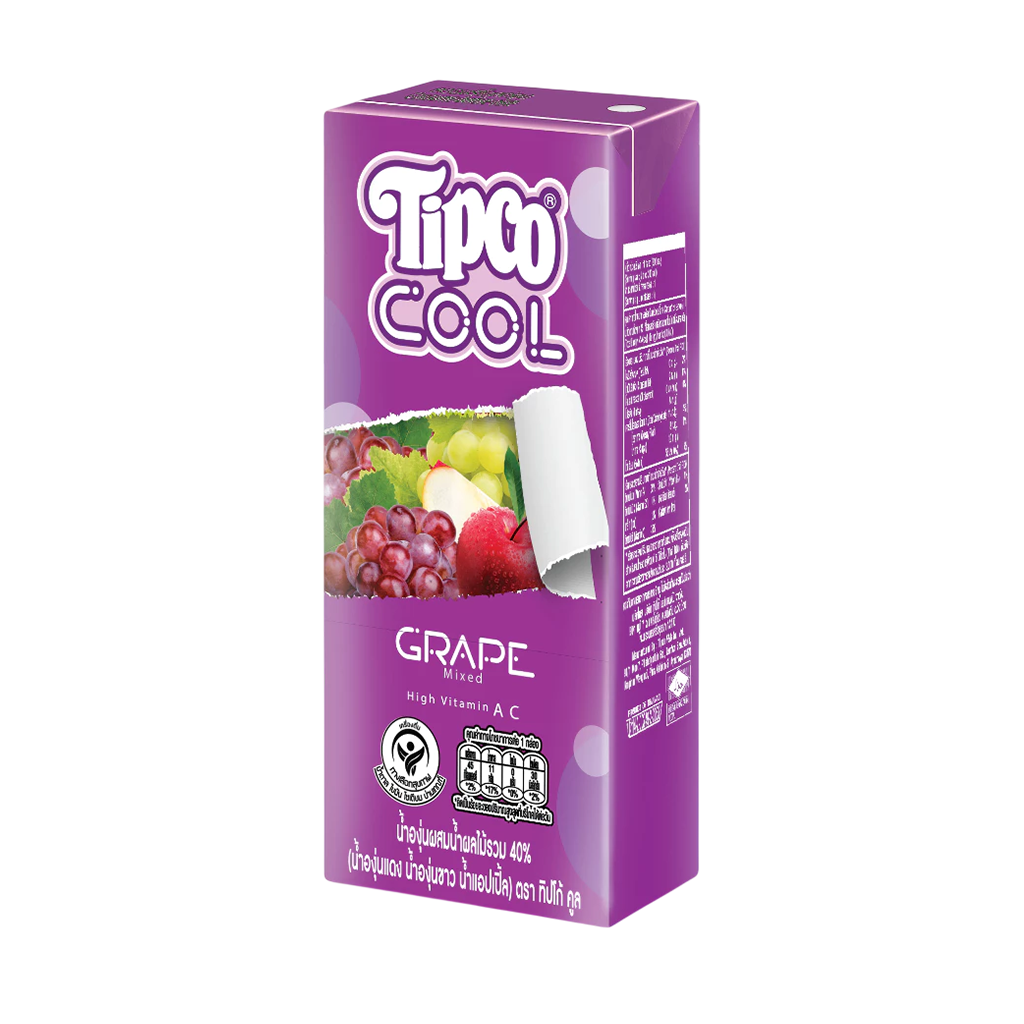 Tipco 40%Grape Mixed Juice 180 ml.