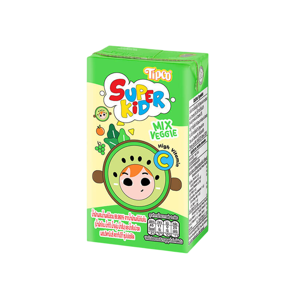 TIPCO Superkid น้ำผักผสมน้ำผลไม้รวม Mix Veggie Fruit ขนาด 110 ml.