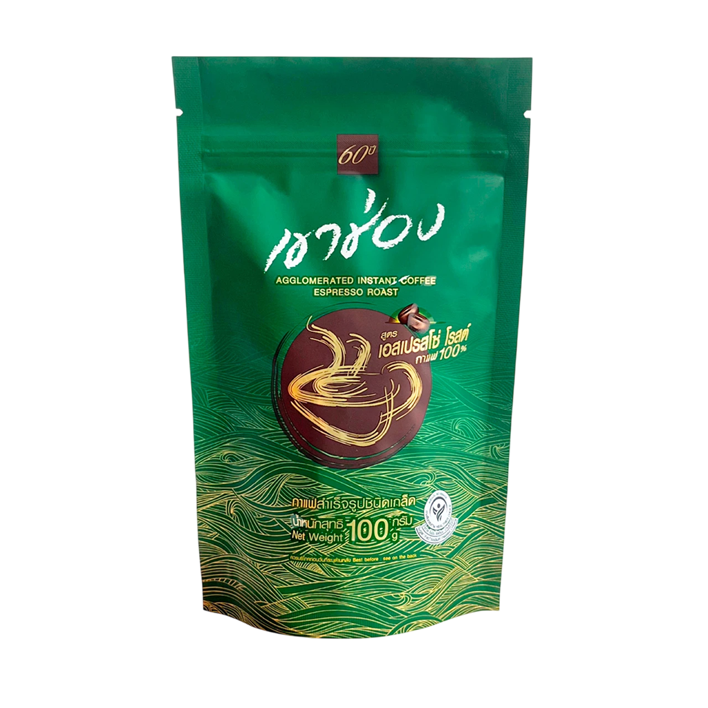 เขาช่อง กาแฟสำเร็จรูปผสมชนิดเกล็ด สูตรเอสเปรสโซ่ โรสต์ 100 ก.