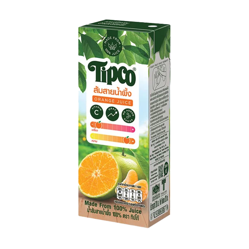 Tipco 100%Sai Namphueng Orange Juice 200 ml.