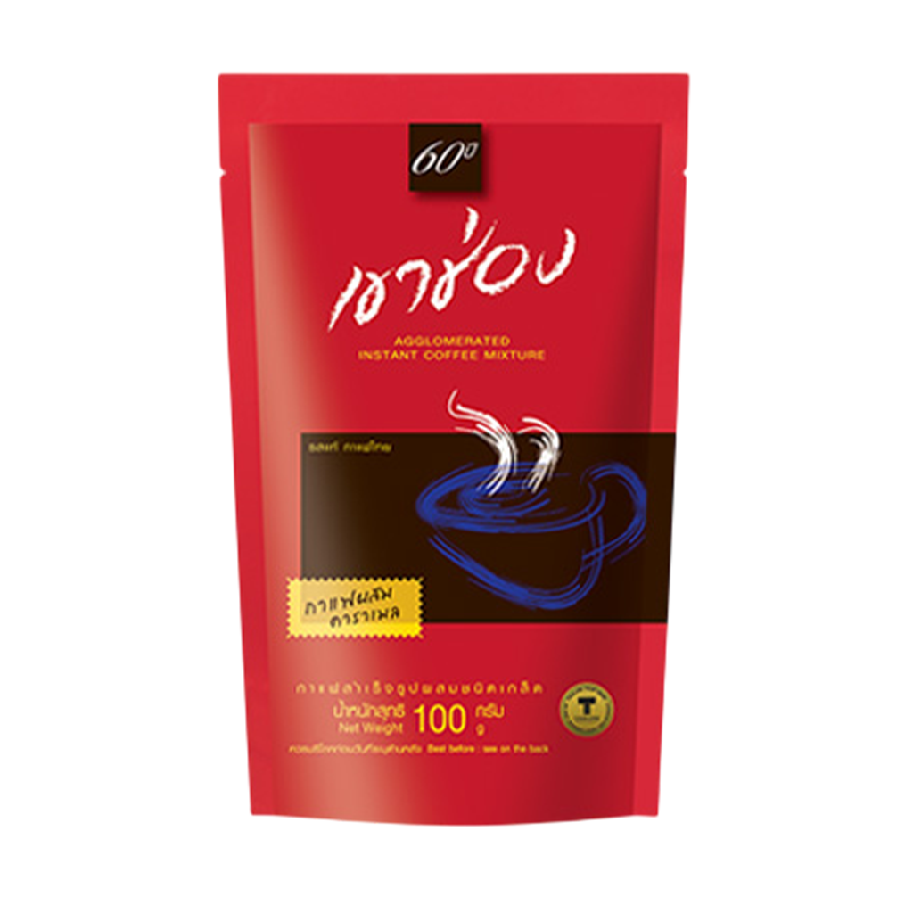 เขาช่อง กาแฟสำเร็จรูปชนิดเกล็ด ผสมคาราเมล 100 กรัม