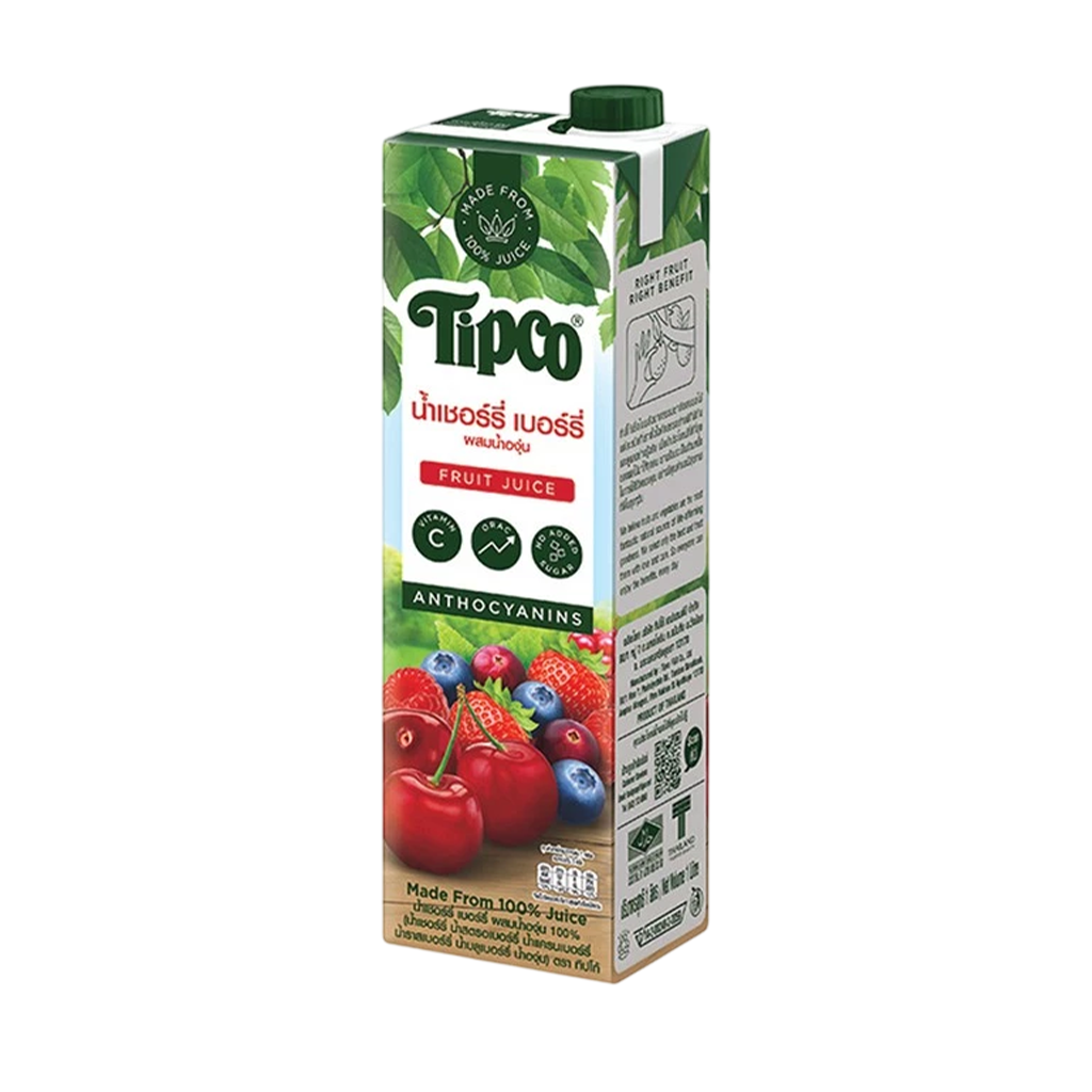 Tipco 100%Cherry Berry&Grape juice 1LtR.