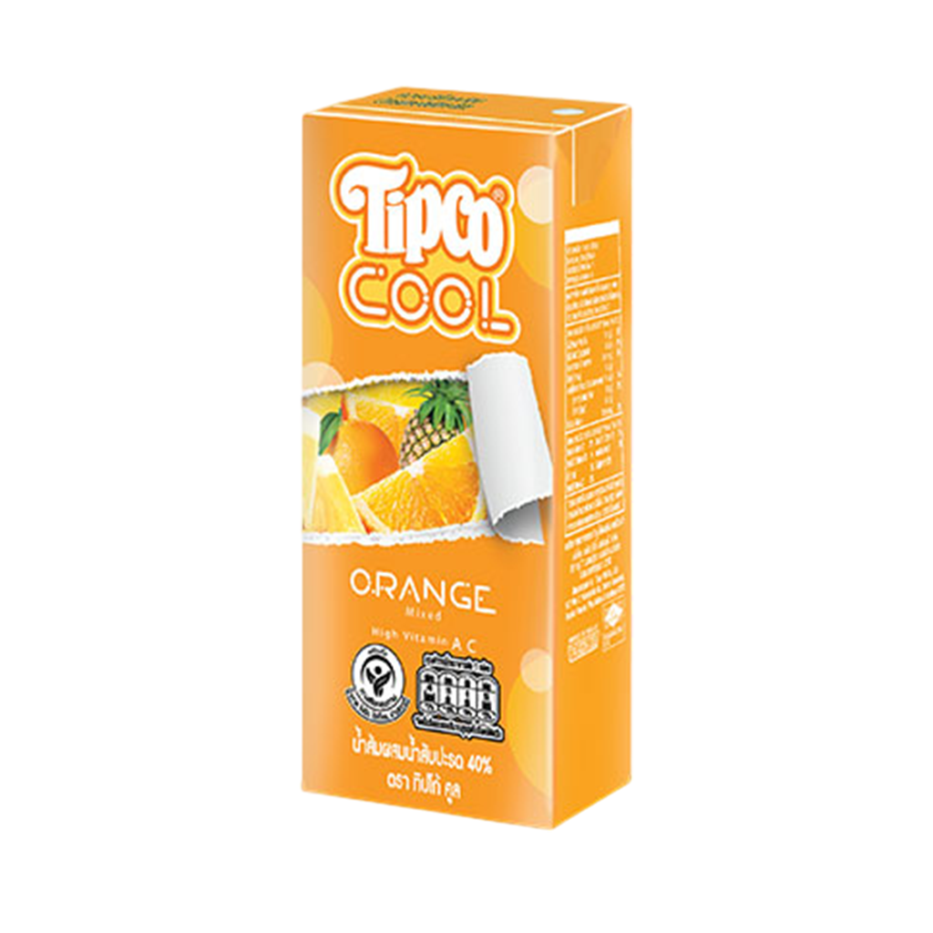 Tipco 40%Orange Mixed Juice 180 ml.
