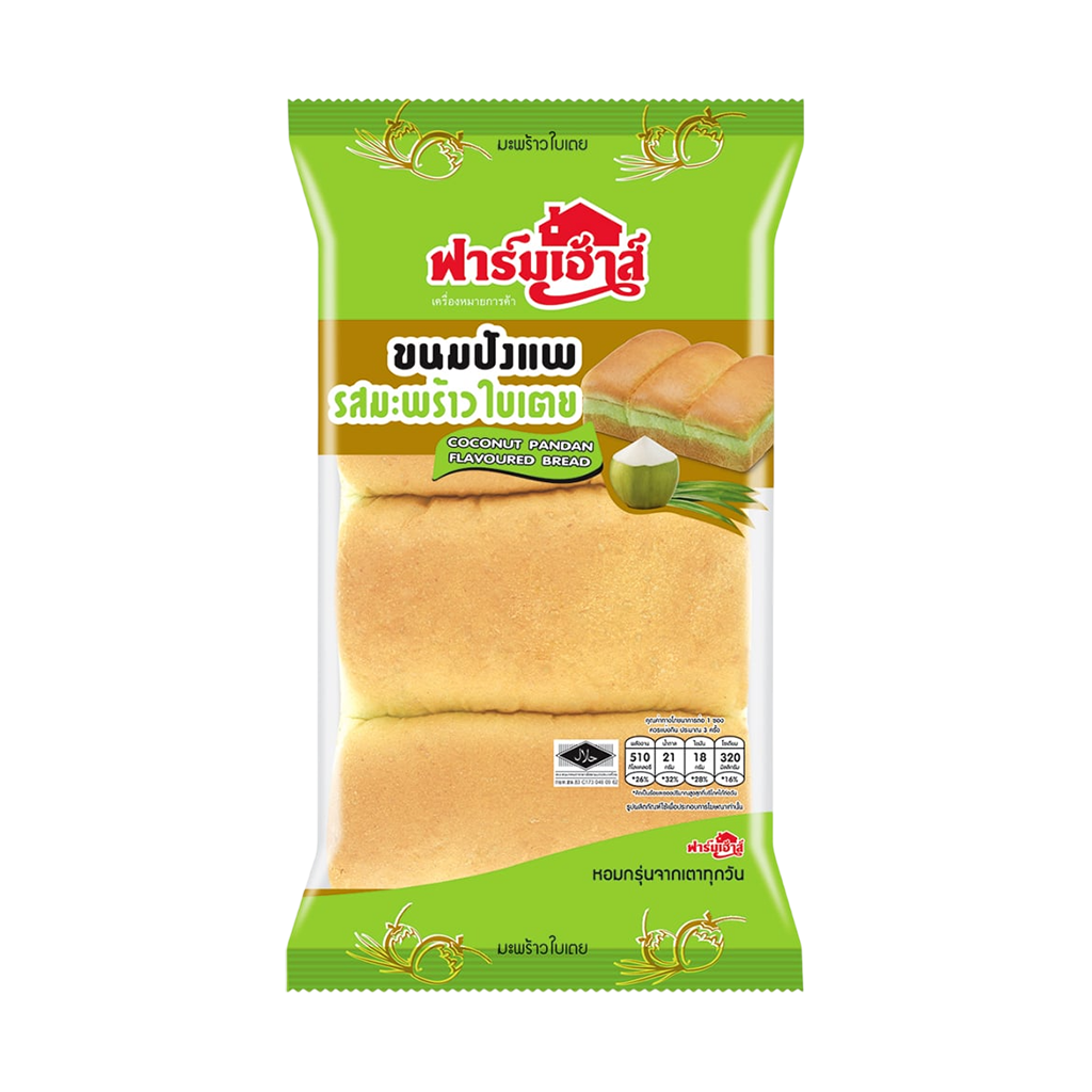 ฟาร์มเฮ้าส์ ขนมปังแพมะพร้าวใบเตย