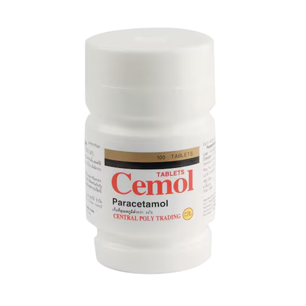 CEMOL ยาพาราเซตามอล ขนาด 500 มิลลิกรัม 100 เม็ด