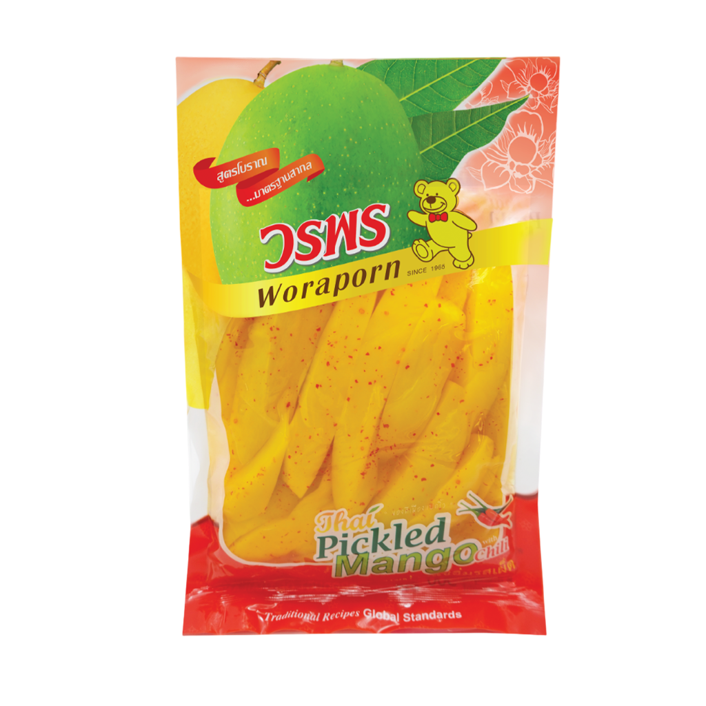 วรพร มะม่วงแช่อิ่ม รสเผ็ด 150 ก.