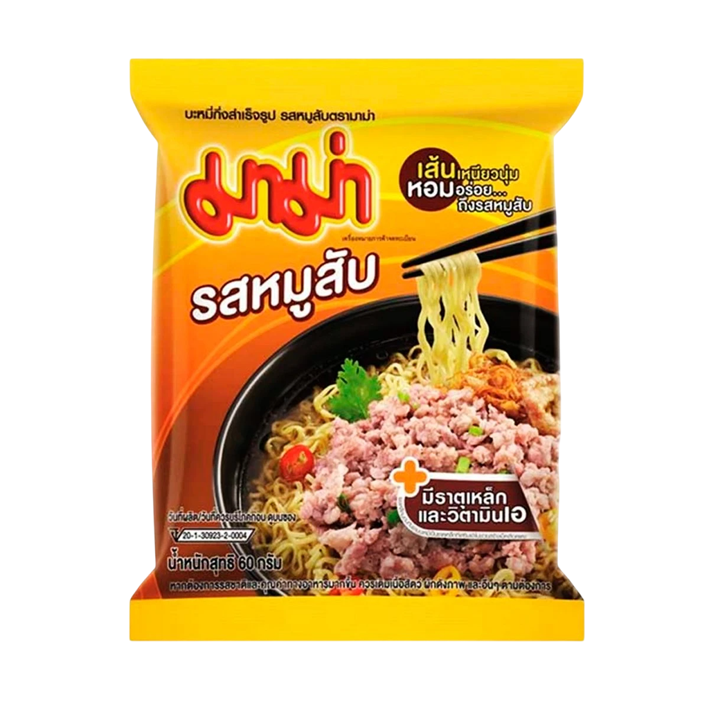 มาม่า บะหมี่กึ่งสำเร็จรูป รสหมูสับ 60 ก.