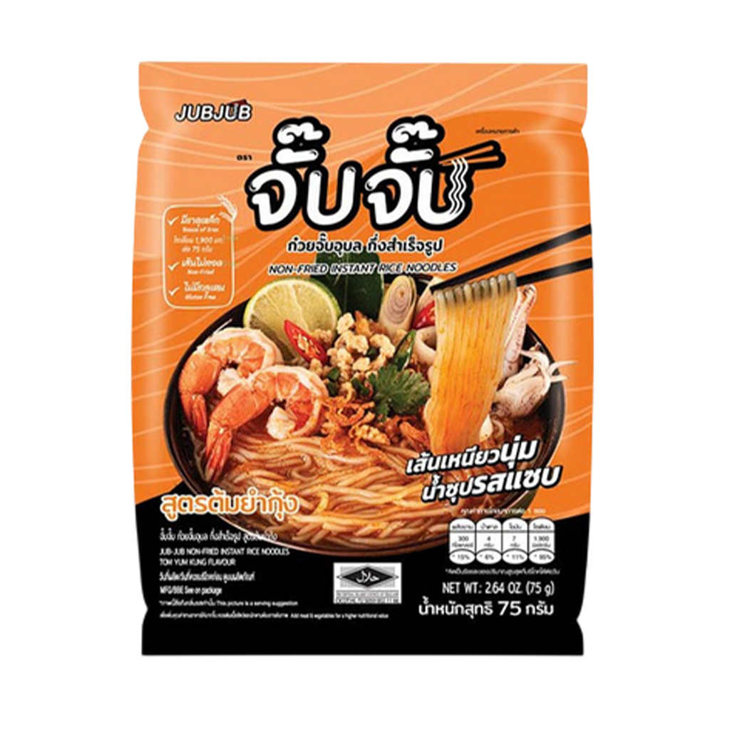 จั๊บจั๊บ ก๋วยจั๊บอุบลกึ่งสำเร็จรูป รสต้มยำกุ้ง 75 ก.