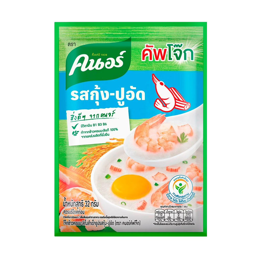 คนอร์คัพโจ๊ก รสกุ้งปูอัด 32 ก. แบบซอง
