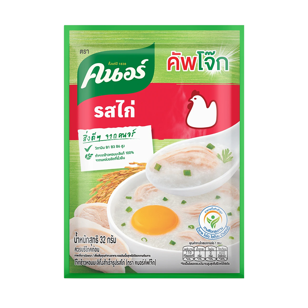 คนอร์ คัพโจ๊ก รสไก่ 32ก. แบบซอง
