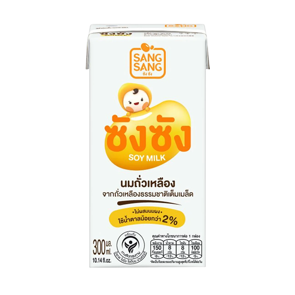 ซังซัง นมถั่วเหลืองยูเอชที น้ำตาลน้อยกว่า 2% 300 มล.