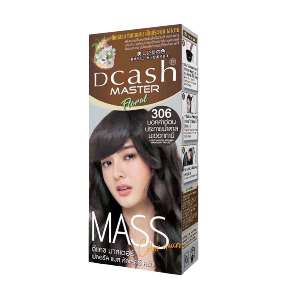 Dcash ครีมเปลี่ยนสีผม 306 มอลค่าอ่อนประกายน้ำตาล
