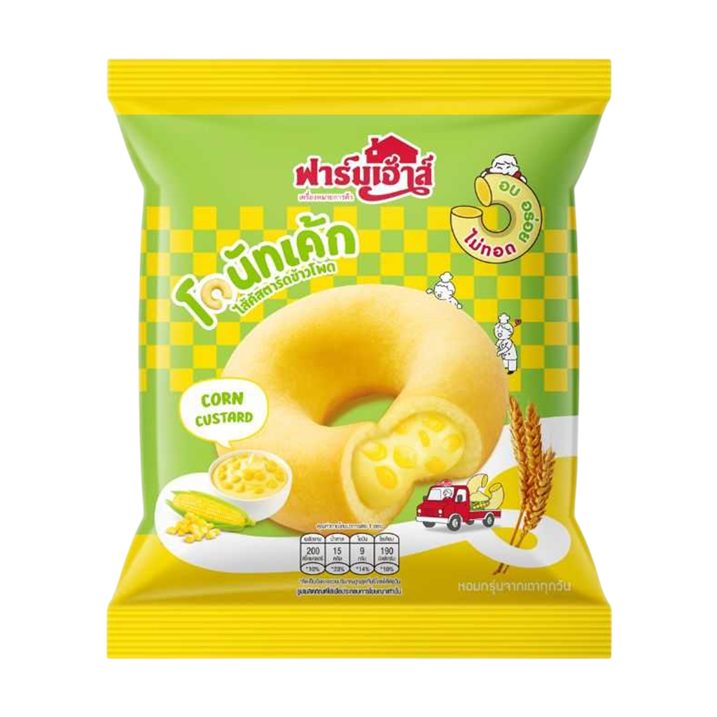 ฟาร์มเฮ้าส์ โดนัท เค้กไส้คัสตาร์ดข้าวโพด 60 ก.