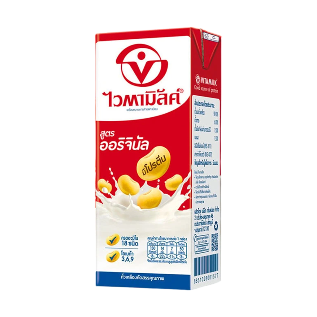 ไวตามิ้ลค์ นมถั่วเหลืองยูเอชที สูตรออริจินัล 200 มล.