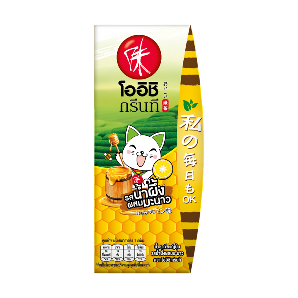 โออิชิ กรีนที ชาเขียว รสน้ำผึ้งผสมมะนาว 180 มล.