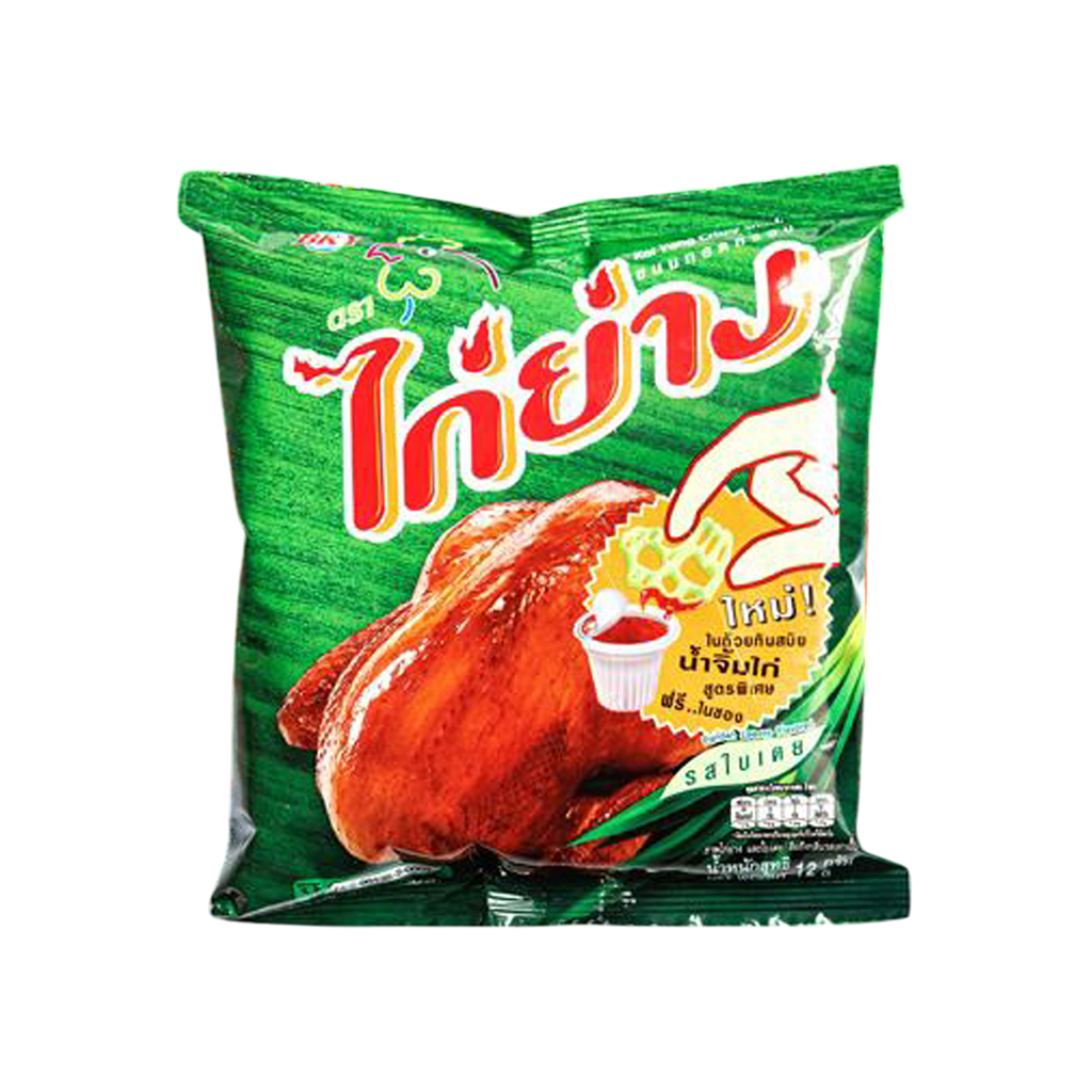 ไก่ย่าง ขนมทอดกรอบ รสใบเตย 12 ก.