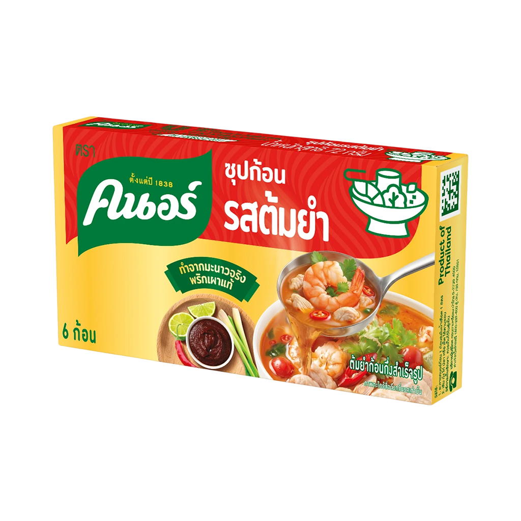 คนอร์ ต้มยำก้อนกึ่งสำเร็จรูป 6 ก้อน 72 ก.