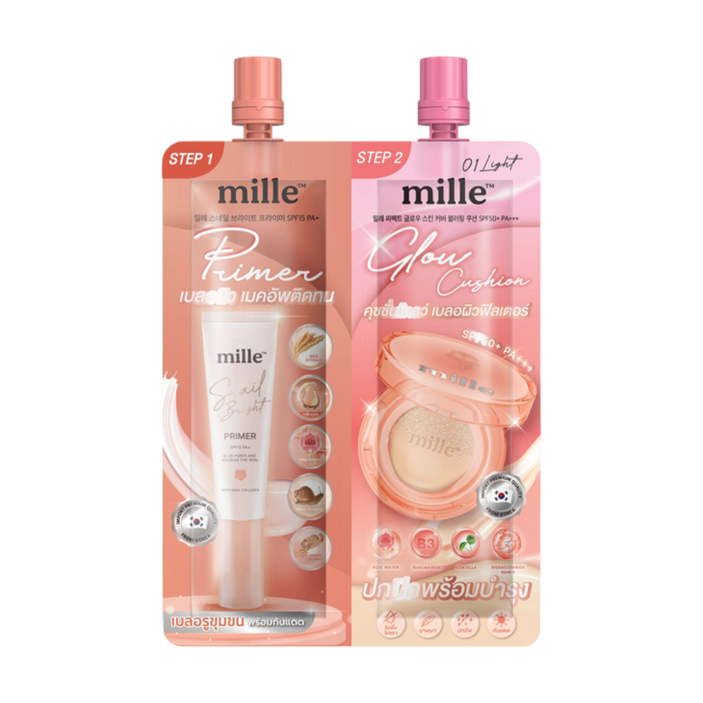 Mille Duo Primer Glow Cushion 8g. #01 Light