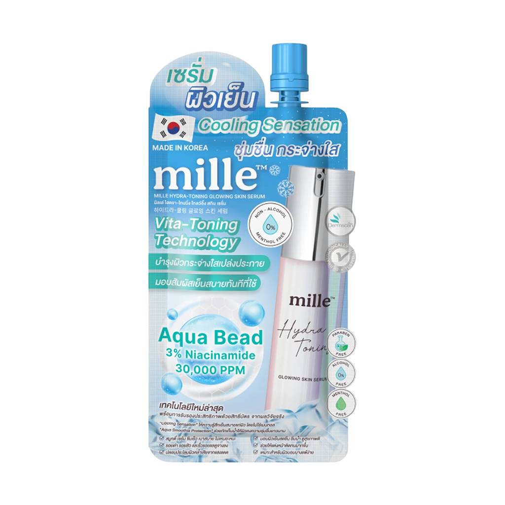 Mille Hydra Toning Glowing Skin Serum 10ml.