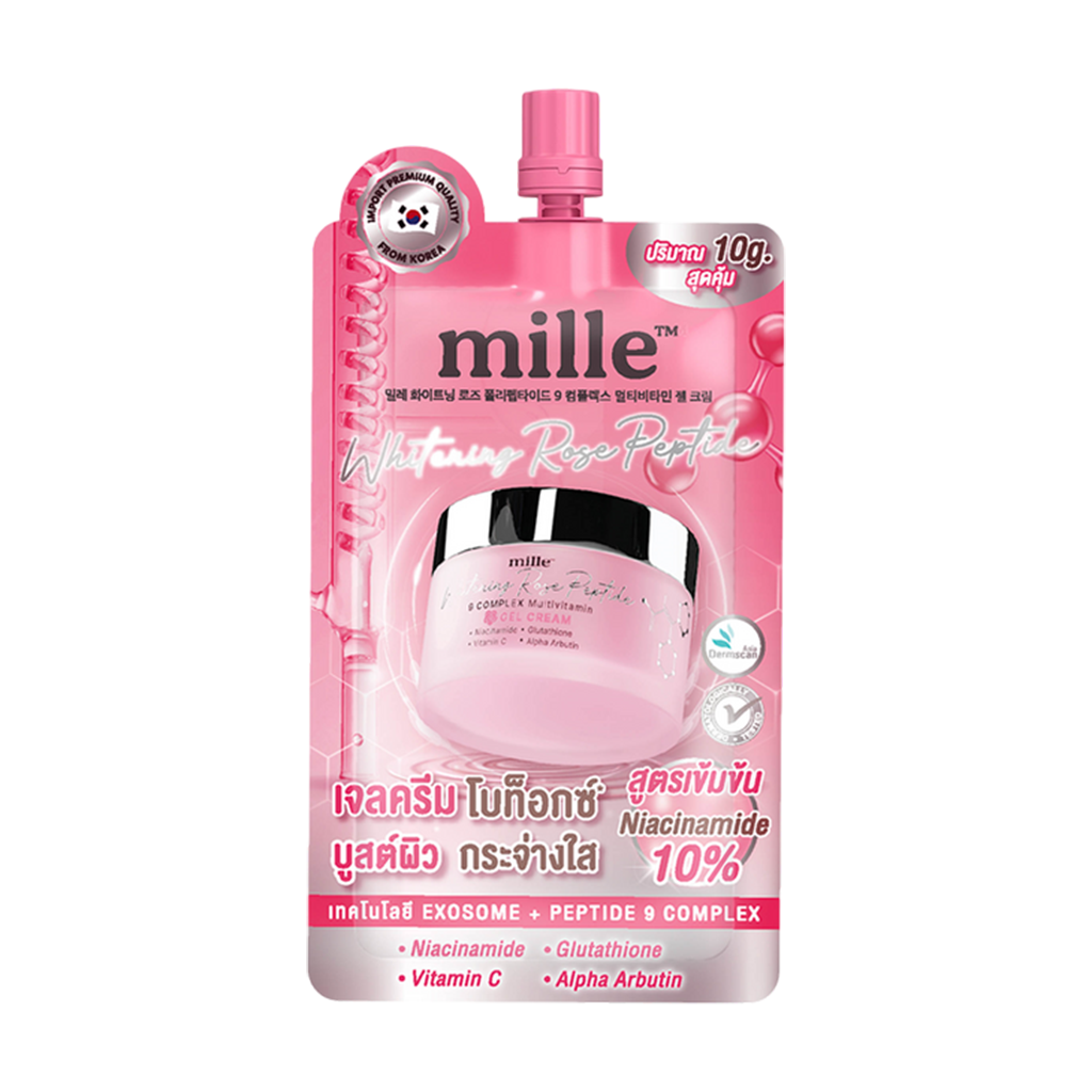 Mille Whitening Rose Peptide 9 Complex Gel Cream 10g.