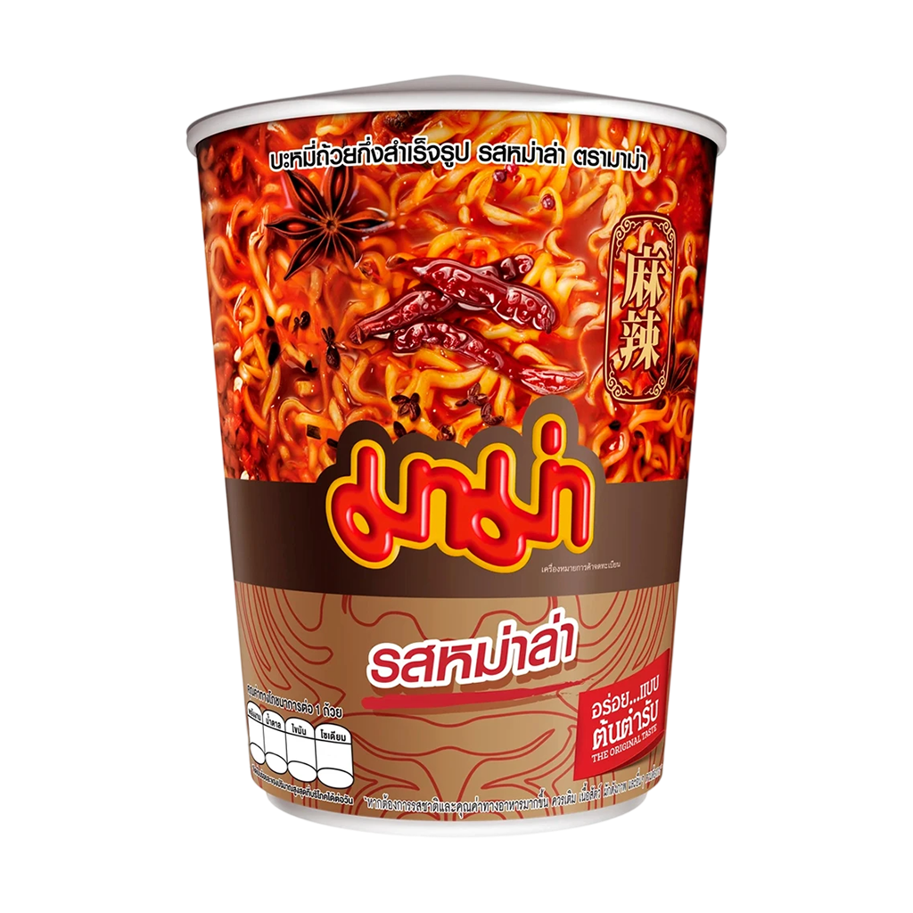 มาม่า บะหมี่ถ้วยกึ่งสำเร็จรูป รสหม่าล่า 60 ก.