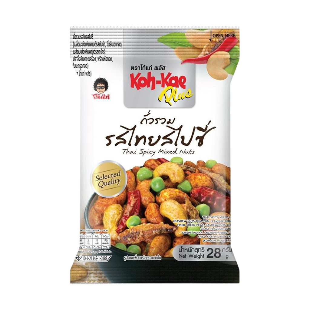 โก๋แก่พลัส ถั่วรวม รสไทยสไปซี่ 28 กรัม